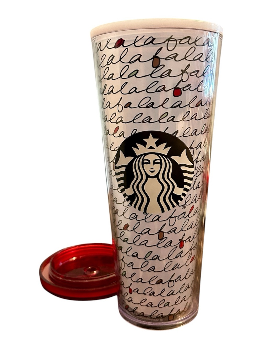 NWT Starbucks 2016 Holiday Season Fa La La Iced Coffee Cold Cup Venti Tumbler